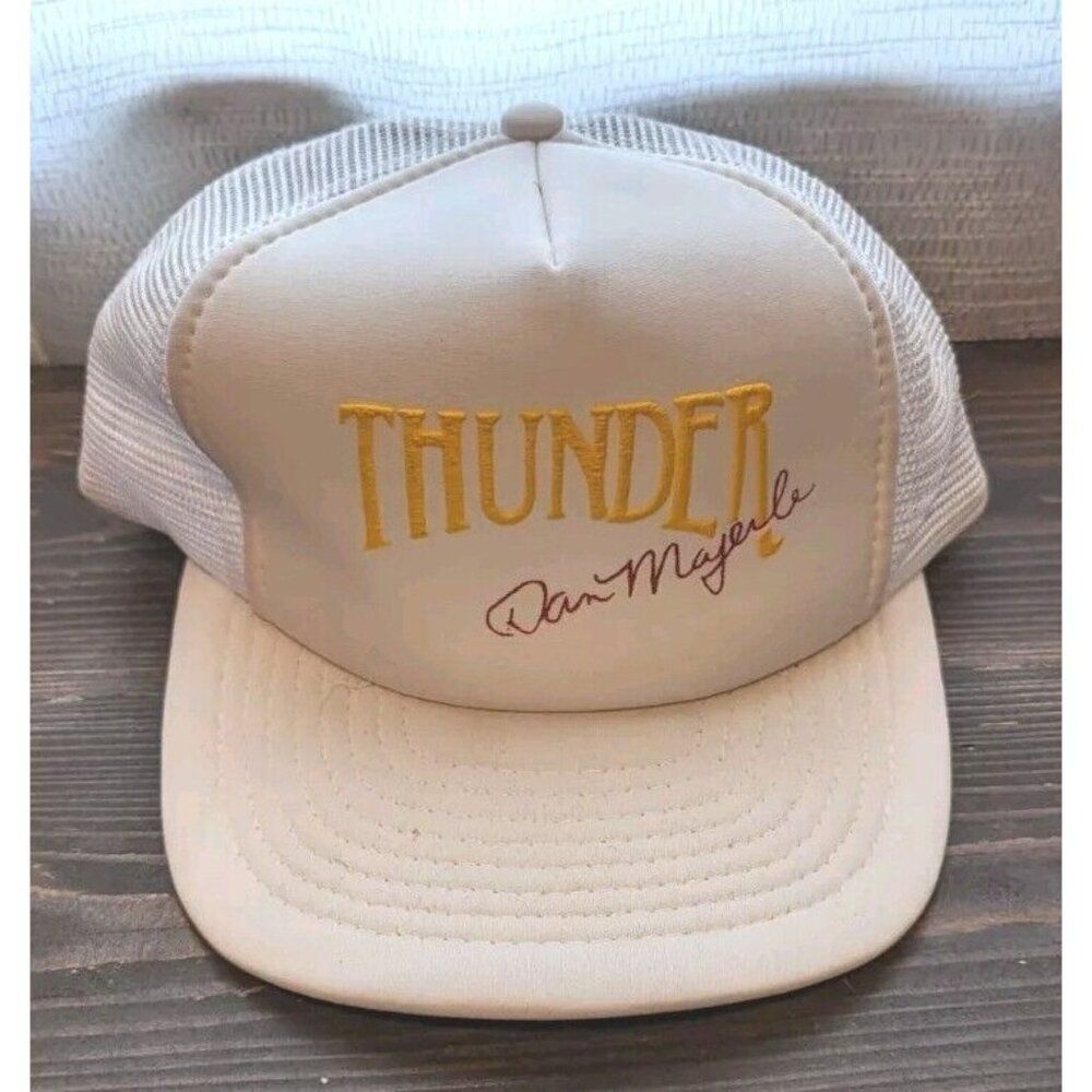 Vintage Thunder Dan Majerle White Snapback Trucker Cap Hat Adjustable Sportcap